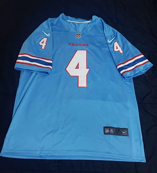 Men's Houston Texans ACTIVE PLAYER Custom Blue Stitched Football Jersey Men's Houston Texans ACTIVE PLAYER Custom Blue Stitched Football Jersey